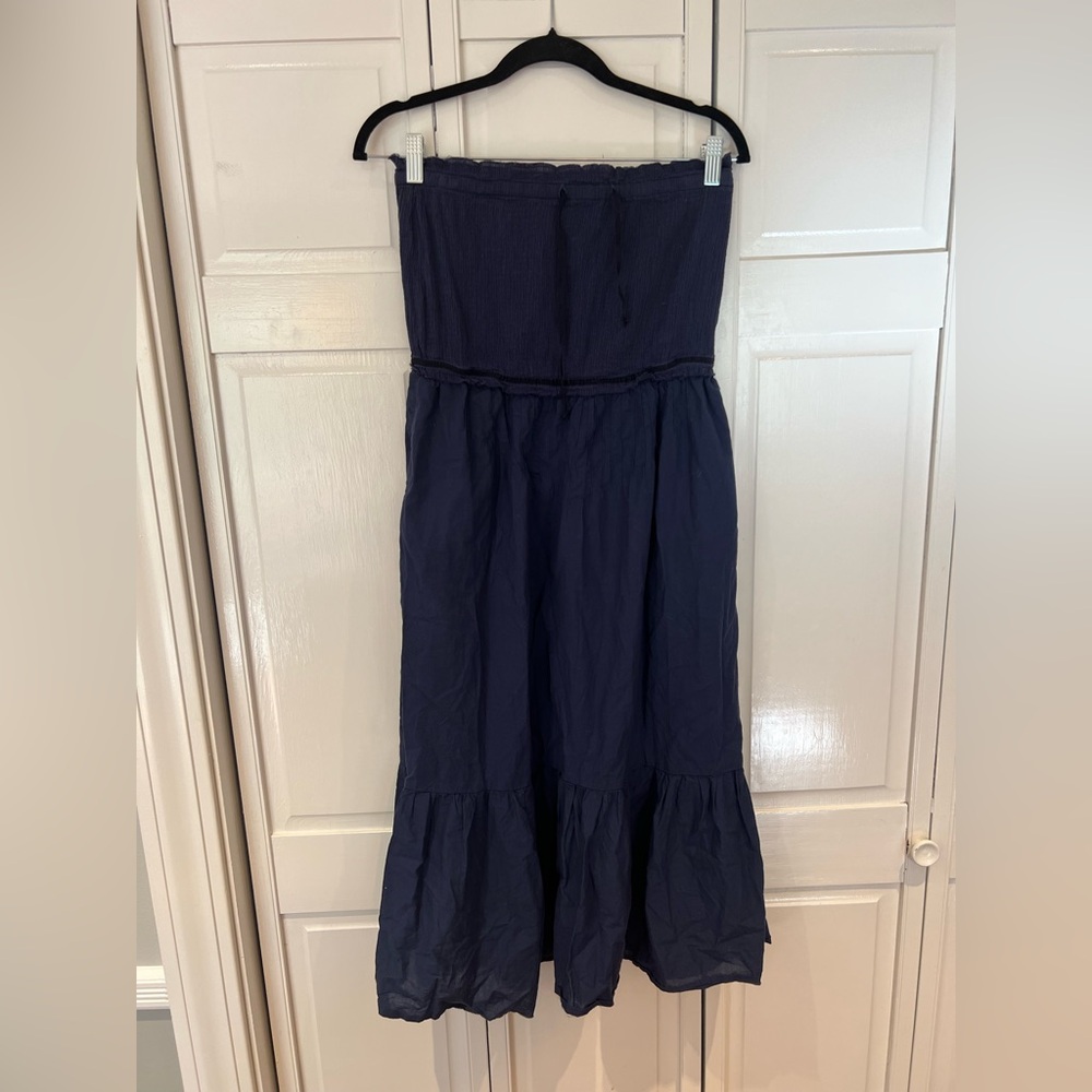 EUC Sea New York Strapless Smocked Midi Dress